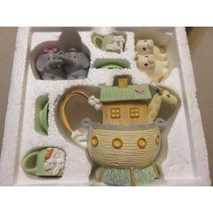 Noah's Ark Mini Tea Set - Precious Moments - Enesco - #270121 - in box